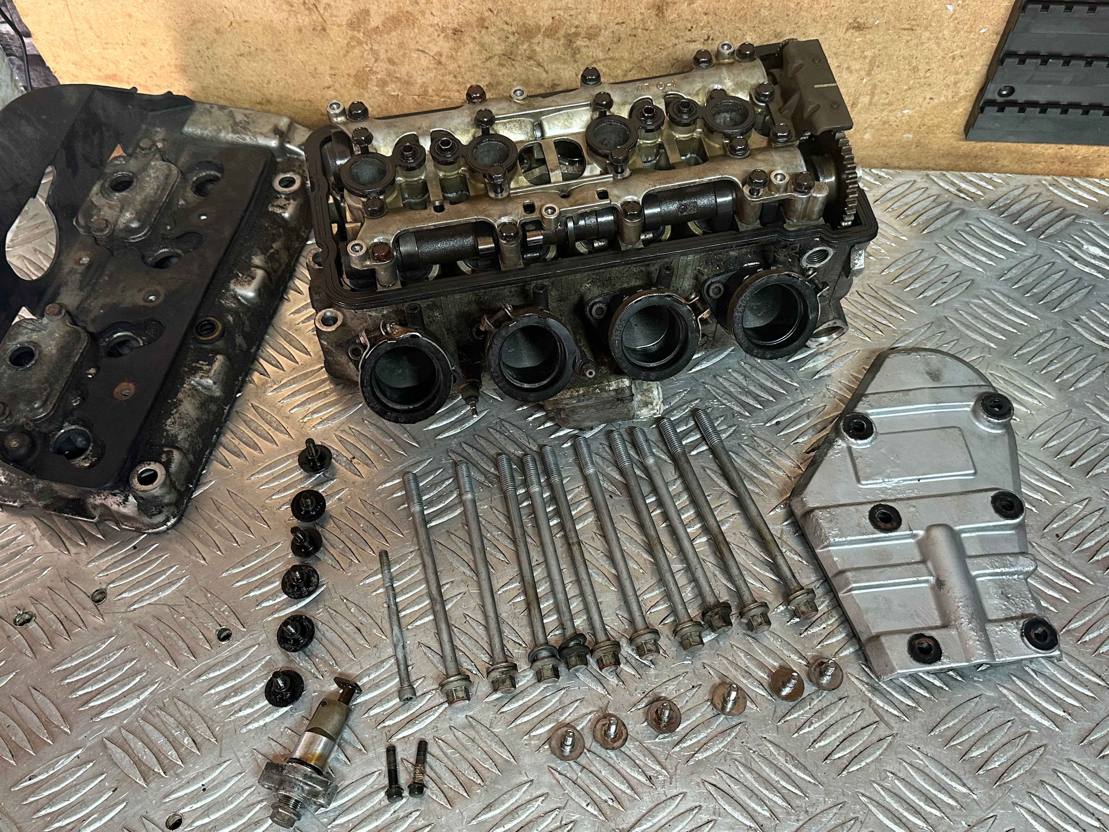 Kawasaki ZX600 Engine Cylinder Head Complete Cams Valves Etc Used F2 1996 Ninja ZX6R