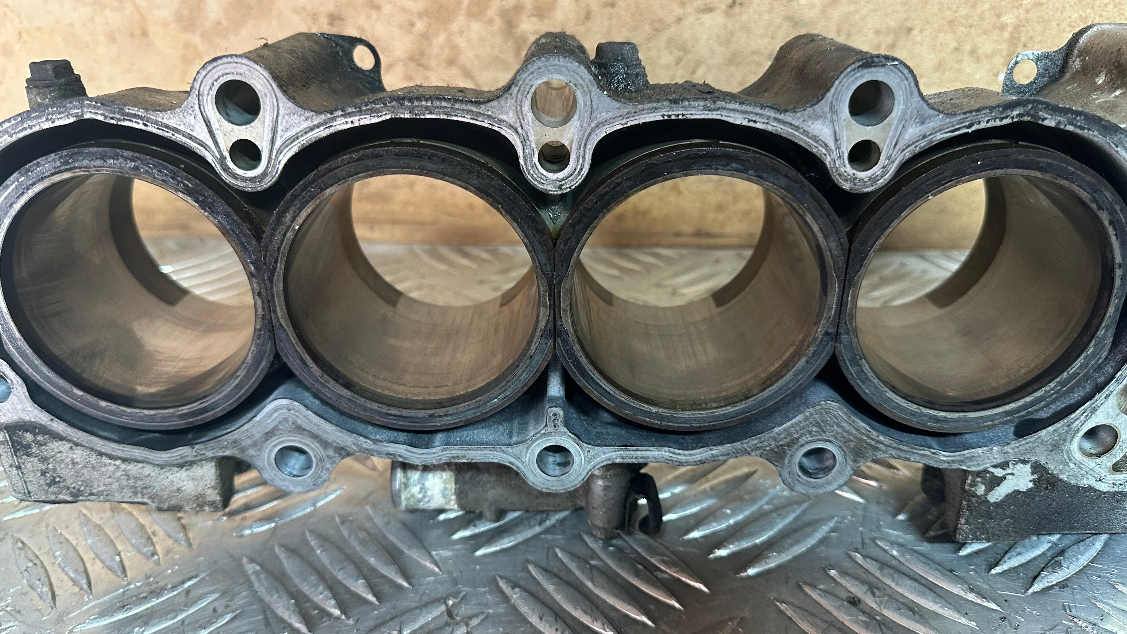 Kawasaki ZX600 Engine Cylinder Barrel With Pistons Used F2 1996 Ninja ZX6R