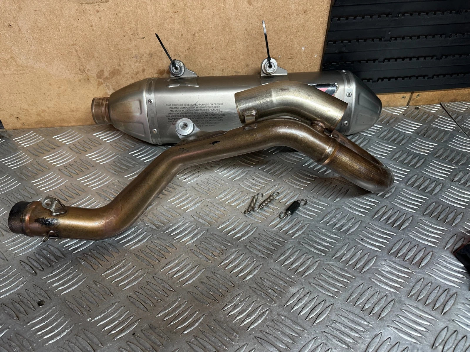 KTM SXF 350 Full Header Exhaust System Akrapovic Racing Silencer SXF350 XCF SX-F