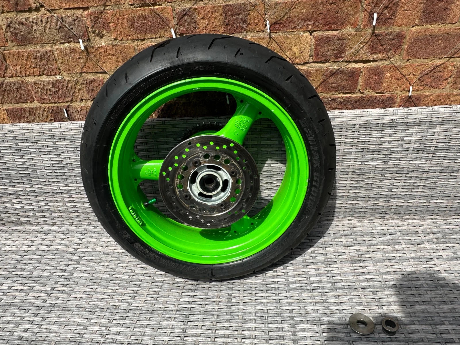 Kawasaki ZX600 VGC Rear Wheel + Disc Sprocket Good Bridgestone Tyre ZXR ZX600R Used