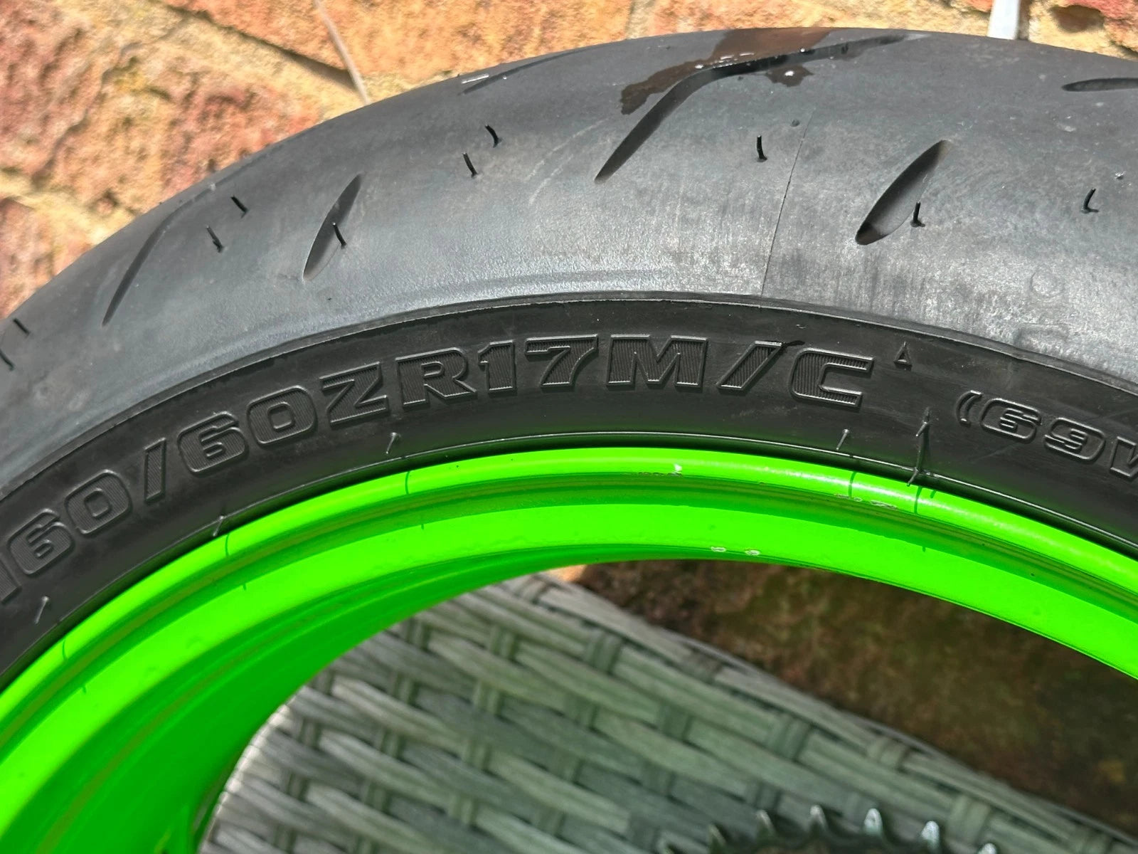 Kawasaki ZX600 VGC Rear Wheel + Disc Sprocket Good Bridgestone Tyre ZXR ZX600R Used