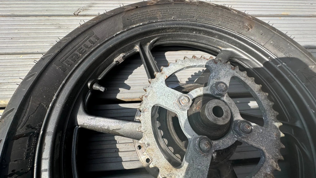 Honda CBR125R Rear Wheel With Sprocket Carrier Disc & Spacers Carb 2005 CBR 125