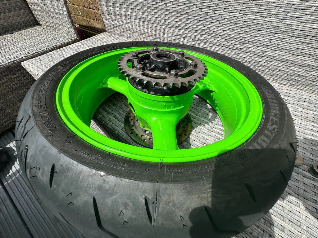 Kawasaki ZX600 VGC Rear Wheel + Disc Sprocket Good Bridgestone Tyre ZXR ZX600R Used